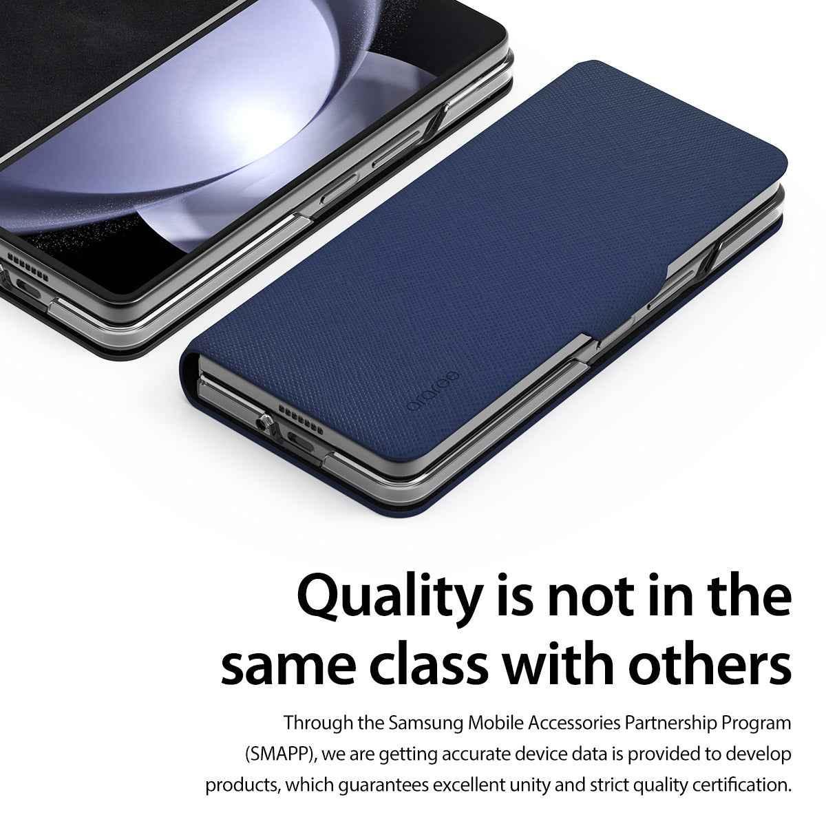 Araree Z Fold 5 Bonnet Diary Flip Case - Ash Blue Araree Z Fold 5 Bonnet Diary Flip Case - Ash Blue